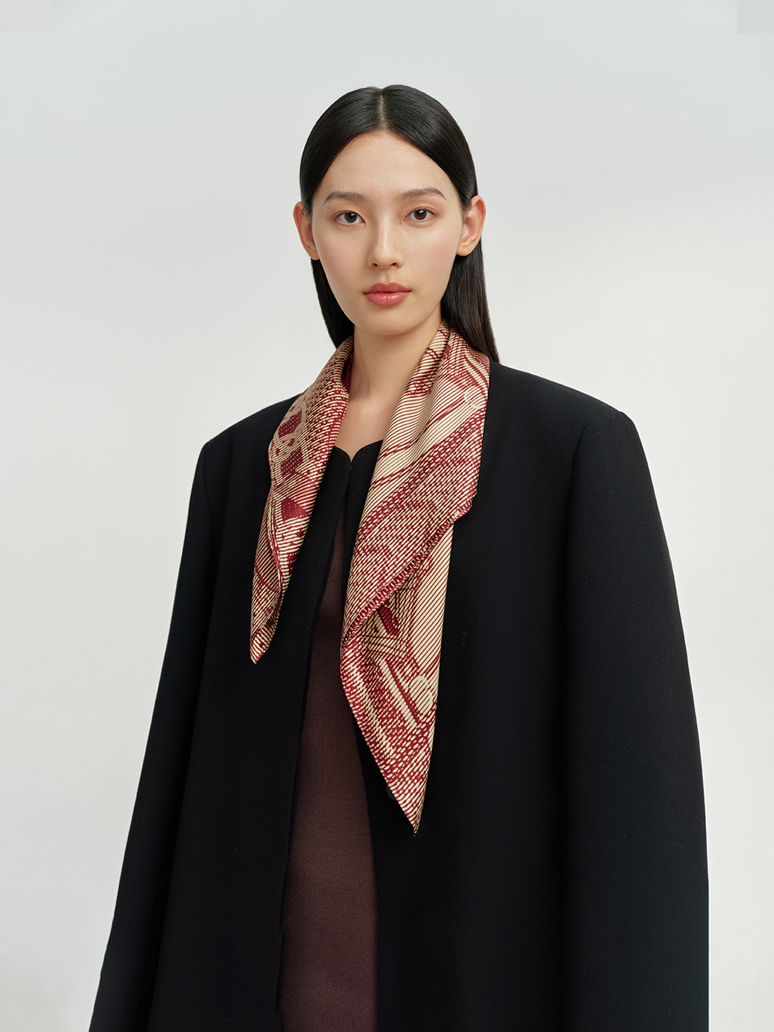 万事利双面印花中方巾-织如意