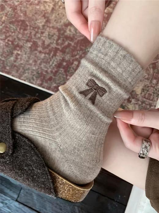 <曾小咸推荐>撞色刺绣蝴蝶结 日常价89/4双！ 活动价49.99/4双！【预售款，预计3-15天发货】 商品图7