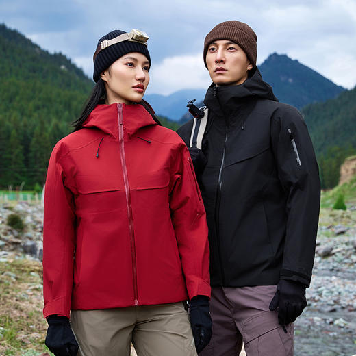 26新品三层压胶羽绒内胆三合一冲锋衣情侣户外多色两件套功能服装 NMJ-2027 商品图2