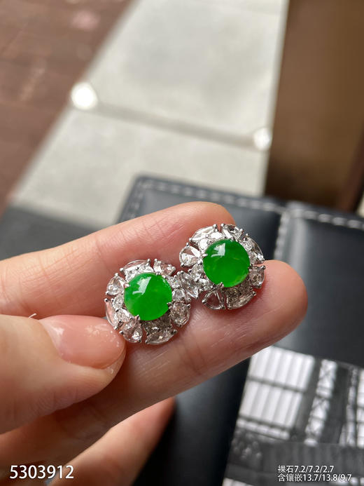 5303912，蛋面耳钉。具体价格微信咨询 商品图3