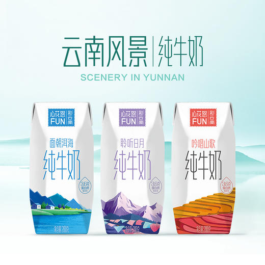 新希望雪兰云南风景纯牛奶200g/盒*10 商品图1