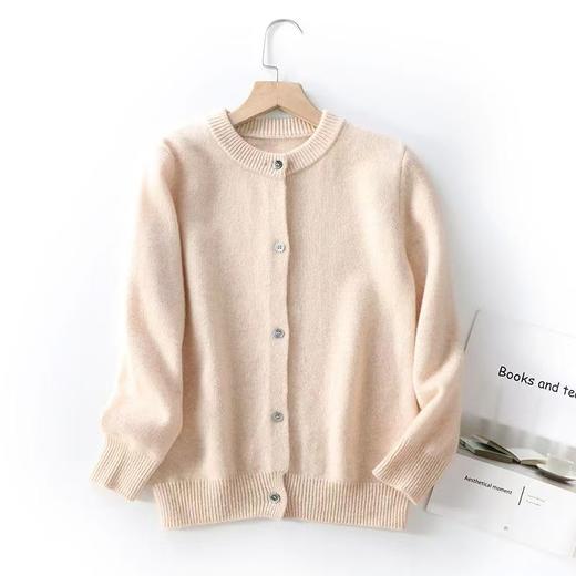 【随暖儿童羊毛针织开衫】中大童男女款羊毛针织开衫保暖外套纯色针织衫 商品图3