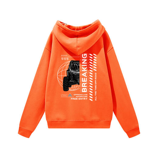 自由基地26新款UTV越野车ATV春季潮男抓绒卫衣落肩宽松带帽套头衫 NMJ-2250 商品图7