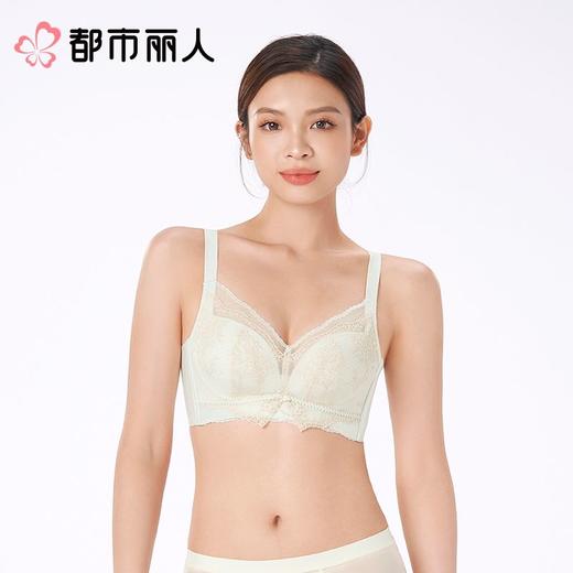 都市丽人内衣B杯薄文胸蕾丝内衣3/4杯内衣聚拢升杯内衣四排四扣无钢圈YBC5A3 商品图1