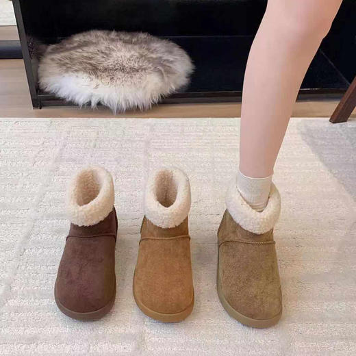 保暖加厚卷边毛茸茸雪地靴-纪念日百货门店同款167746904 商品图2