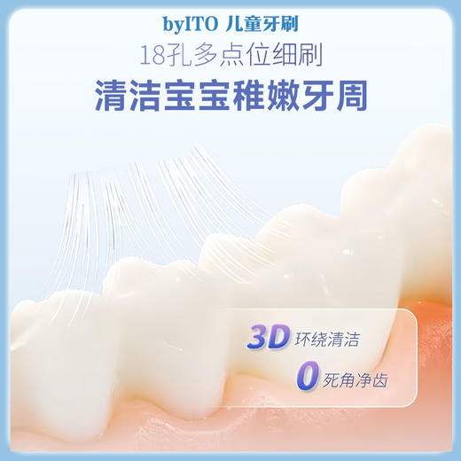 ito儿童软毛三面牙刷 3-6小学生宝宝正畸u型清洁 换牙期专用 【一般贸易仓发货】 商品图3
