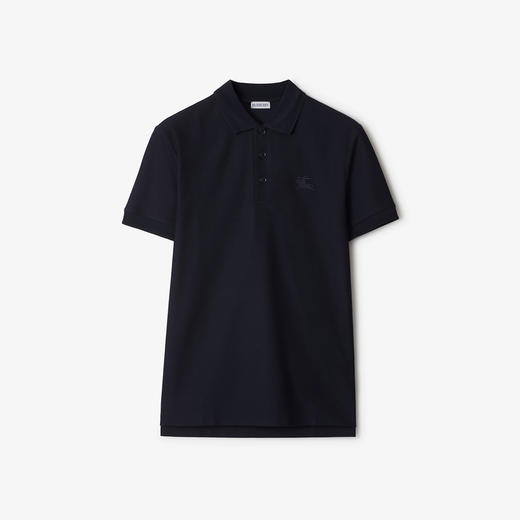 【一】BURBERRY 巴宝莉 男士马术骑士徽标刺绣棉质短袖 Polo 衫 深蓝色 8099165 B1488 商品图0