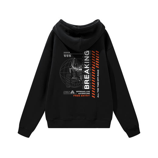 自由基地26新款UTV越野车ATV春季潮男抓绒卫衣落肩宽松带帽套头衫 NMJ-2250 商品图3