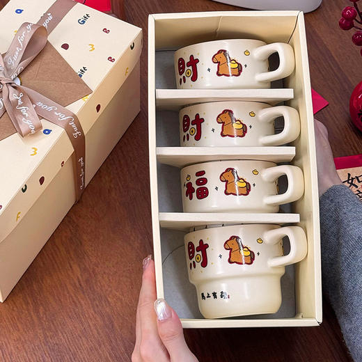 【醒狮礼盒餐具】喜庆醒狮餐具碗盘勺家庭套装送礼好看碗碟家用 商品图4