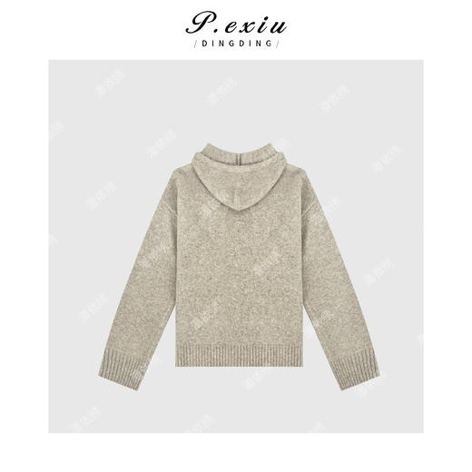 04-2潘依绣丁丁宠粉【香草风味】字母慵懒连帽卫衣套头毛织Q2024 商品图2