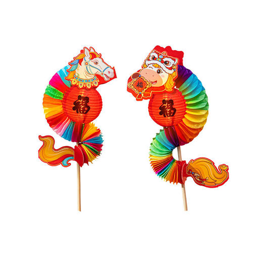 【马年蜂窝拉花❗可自由伸缩】2026马年装饰品幼儿园儿童跨年手持拍照道具新年氛围喜庆过年春节。rf 商品图4