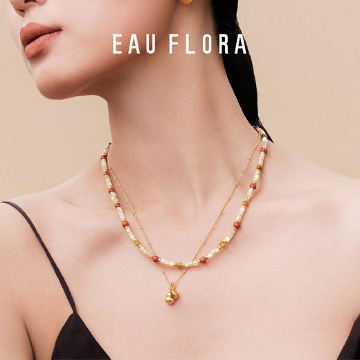 【赤福】南红＋虎眼石+贝壳项链 商品图2