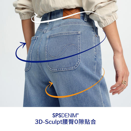 【烟管裤】simplepieces春新款SPS牛仔裤女四面弹九分窄版直筒裤 商品图2