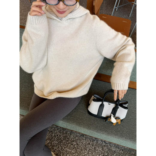 2601213    “英国邓肯”羊绒 拉绒感 帽衫 商品图3