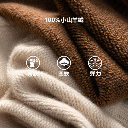 100%Baby小山羊绒~连帽羊绒外套女双拉链开衫BABY260490 商品图2