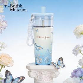 大英博物馆 博物志系列 蝴蝶翩翩 茶水分离保温杯（春水蓝）