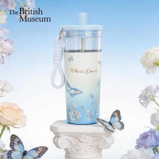 大英博物馆 博物志系列 蝴蝶翩翩 茶水分离保温杯（春水蓝） 商品图0