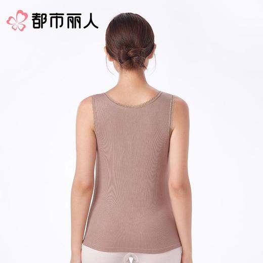 都市丽人背心无罩杯薄优可丝罗纹背心宽肩背心基础简约背心LVC6A4 商品图2