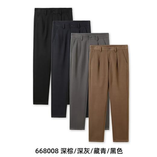 毛呢肌理感+内里磨毛 轻奢商务 百搭休闲裤 男 商品图1
