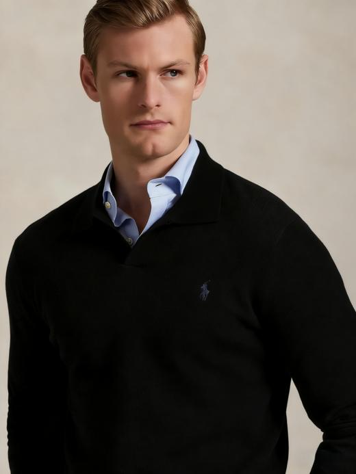 R.L 25年秋冬新款翻领V领针织毛衣 MY149 商品图1