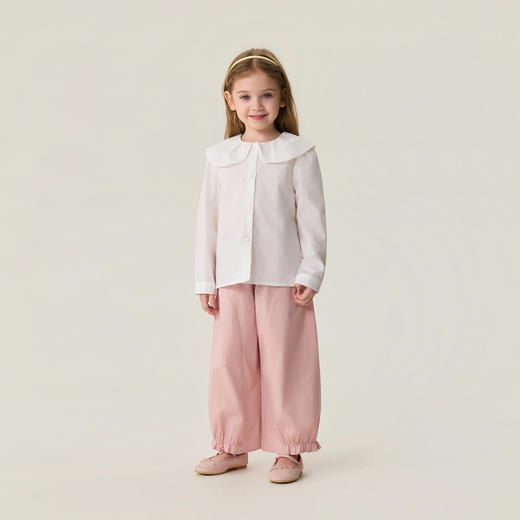 马克珍妮云柔匹马棉女童花边灯笼裤2026年春装新款560153 商品图1