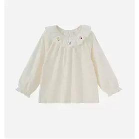 英氏童装儿童长袖T恤娃娃领打底衫可爱内搭女童上衣YRTAJ1S079A