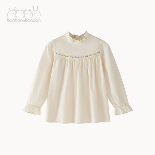 清新绣花木耳边上衣 商品图3