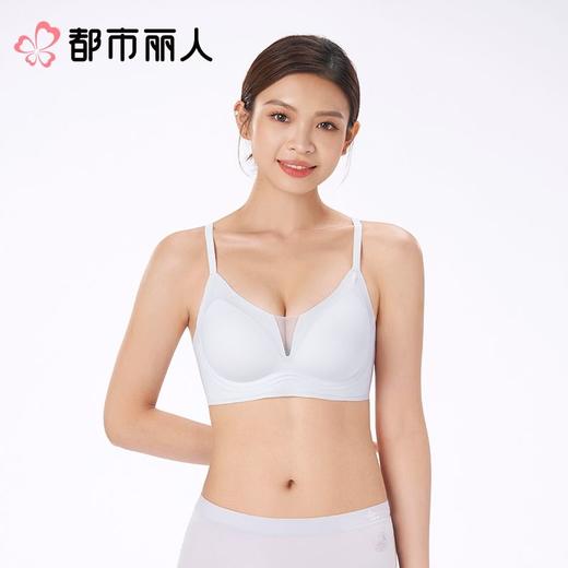都市丽人内衣无罩杯薄文胸泳布内衣3/4杯内衣Vbra内衣三排四扣无钢圈LBC62N 商品图1
