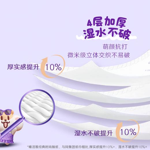 【奶茶鼠IP款】唯洁雅经典时尚系列4层90抽20包S码抽纸 商品图4