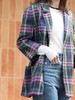 TYNVIE 七分袖前开式无里西装外套 - 格子 商品缩略图10
