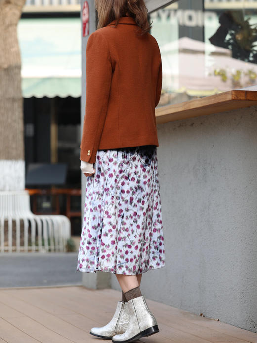 TYNVIE 双排扣羊毛西装外套 - 肉桂色 商品图11