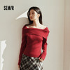 商场同款|森马毛衣女春季短款一字领翻领2026新款优雅温柔套头衫 商品缩略图1