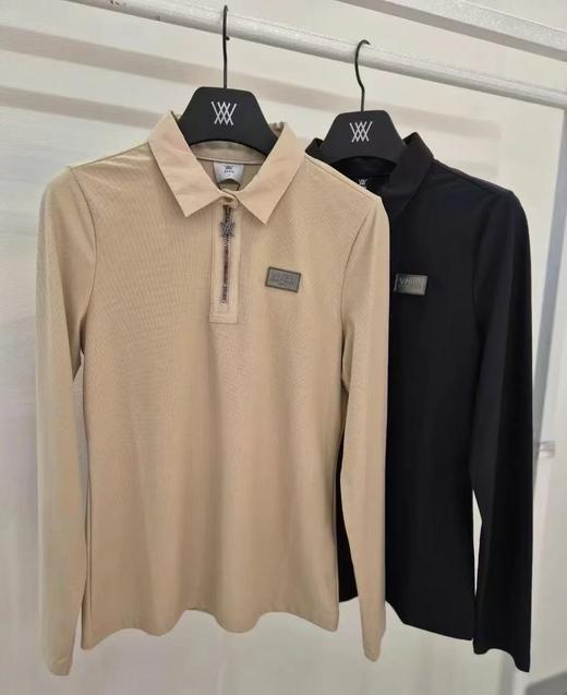 Anew家秋冬新款女士拉链款长袖上衣来啦！🇰🇷贸易订单❗️甜酷系小姐姐！谁不爱！！格纹功能面料polo！！新季最经典的就是这件！贴身单穿显瘦时尚，天冷了外面可以再套毛衣外套啥的都可以！ 商品图1