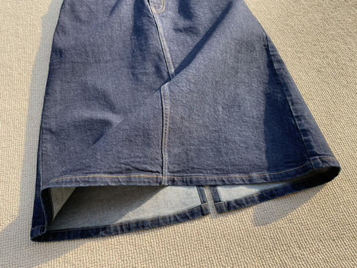 115-2 排他性独家圆正 小禾 新年系列 章仔棉弹牛仔面料  牛仔半身裙 商品图9