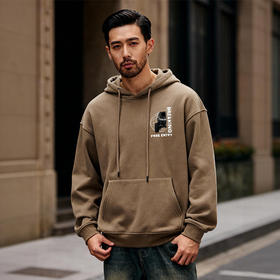 自由基地26新款UTV越野车ATV春季潮男抓绒卫衣落肩宽松带帽套头衫 NMJ-2250