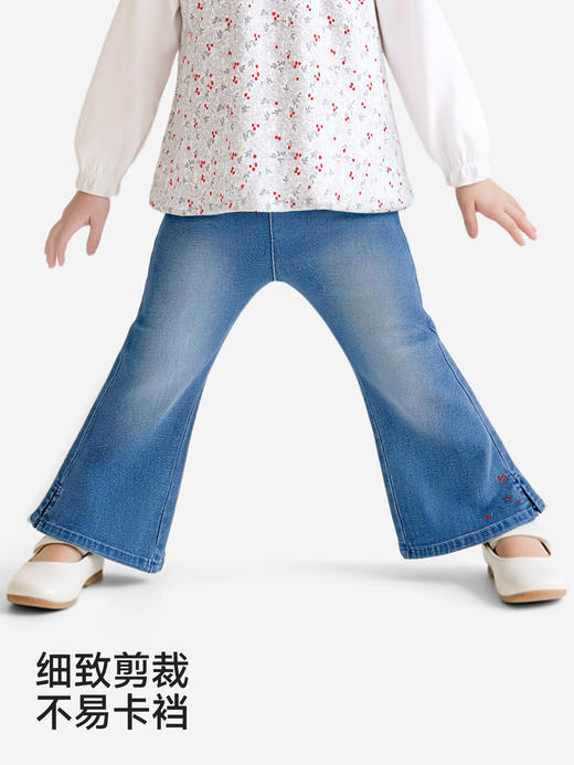 英氏女童微喇牛仔裤春夏新款百搭时尚儿童装休闲裤子YRKCJ1S059A 商品图4
