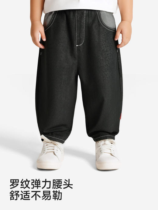 英氏童装长裤男童裤子春夏黑色牛仔裤新款儿童休闲裤YRKCJ1S005A 商品图3