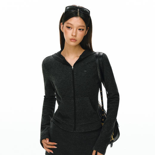 Ariseism 美式复古灰色卫衣翻腰长裤套装女春季新款两件套 商品图0