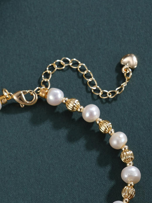 子佩集【幸运时光】珍珠惜王妃手链【ZZSL005】5.5-6mm珠镀金四叶草2601 商品图6