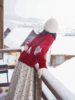 浮生八记/25C198/“棒针节日红”正红色粗棒针麻花毛衣开衫 商品缩略图3