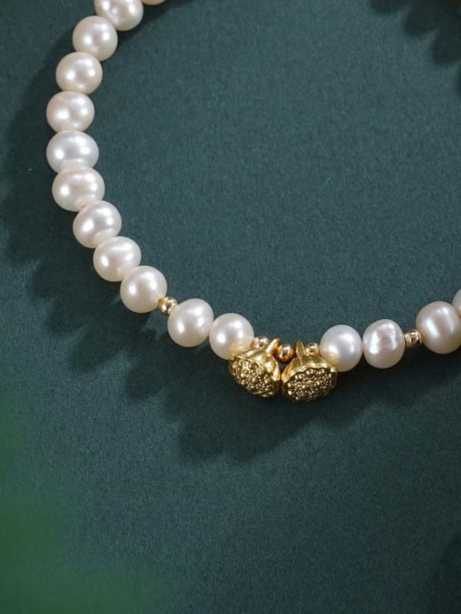 子佩集【两世欢缘】珍珠惜王妃手链【ZZSL021】5.5-6mm珠镀金莲蓬2601 商品图6