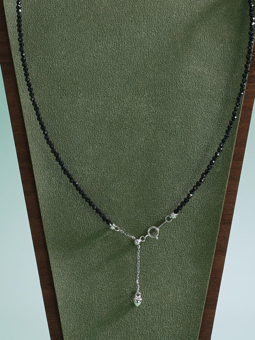 子佩集【深海絮语】银S925珍珠惜王妃项链【ZZXL001】2mm黑珠14-17mm扁珠巴洛克双色2601 商品图6
