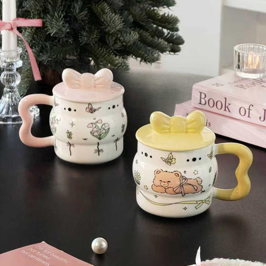 400ml蝴蝶结卡通陶瓷杯-纪念日百货门店同款169152835 商品图4