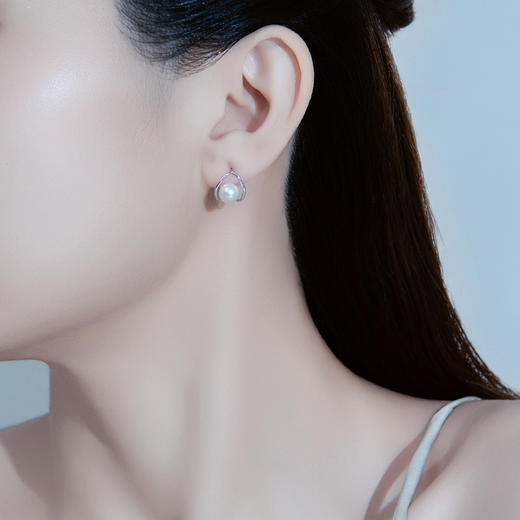 聆听系列S925银 Akoya珍珠耳饰 6.5-7mm 商品图0