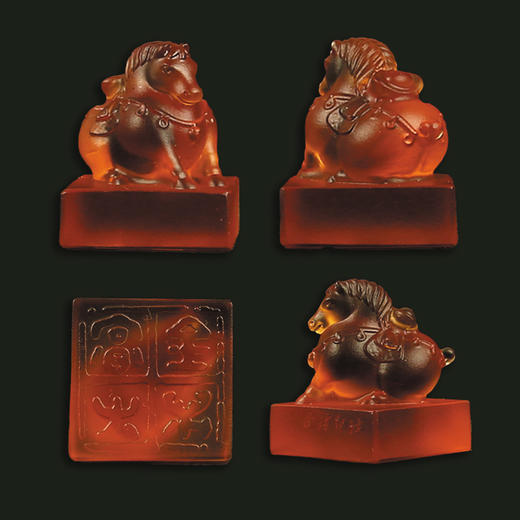 财运香灰琉璃手串唐马琉璃印马跃丰年红包福运套装 商品图3