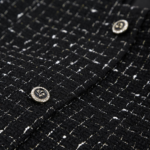 RE806斯尔丽26新款小香风系列花纱V领马甲连衣裙显瘦搭配淑女衬衫套装 商品图8