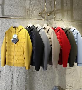 品牌原单连帽男女同款白鸭绒休闲羽绒服