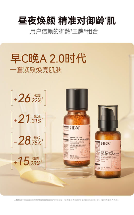 HBN早C晚A水乳套装2.0发光水精华乳紧致抗皱 商品图2
