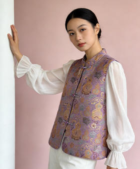 【79.9特惠】新中式夹棉马甲 | 高级感十足的吉祥花纹，让人一眼沦陷的东方高级感【3-7天发货】