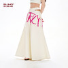 FTT FlyTheTruth 长款高腰半身裙女春季气质潮流粉色字母印花伞裙 商品缩略图0